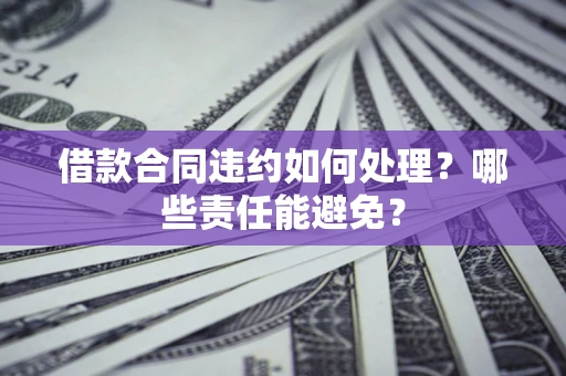 北京借款合同违约如何处理？哪些责任能避免？